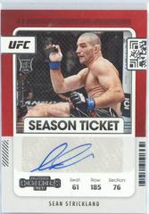 Sean Strickland #ST-SSK Ufc Cards 2022 Panini Chronicles UFC Contenders Rookie Season Ticket Autographs Prices