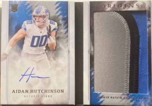 Michigan/Detroit #/25 Aidan Hutchinson 2024 NT RPA booklet on card auto