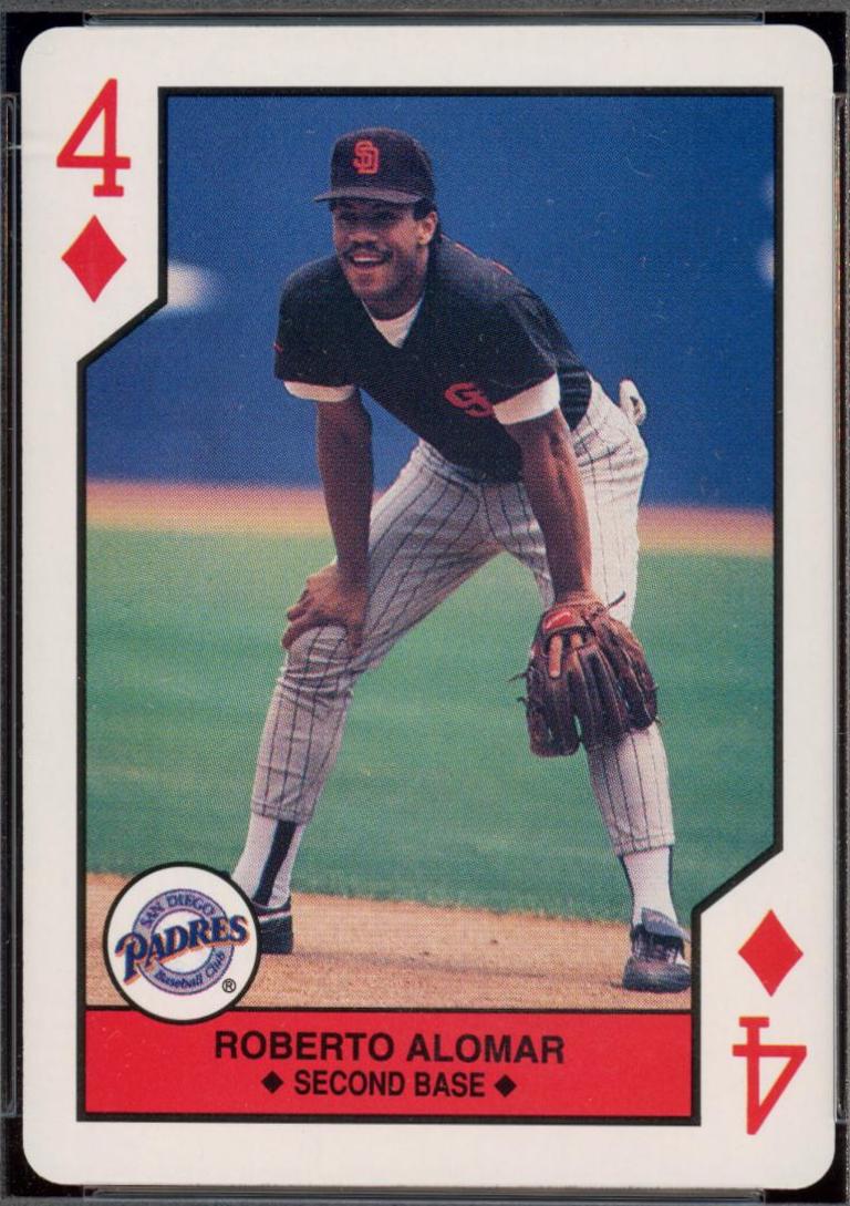 Roberto Alomar [4 of Diamonds] Baseball Cards 1990 U.S. Playing Card All Stars