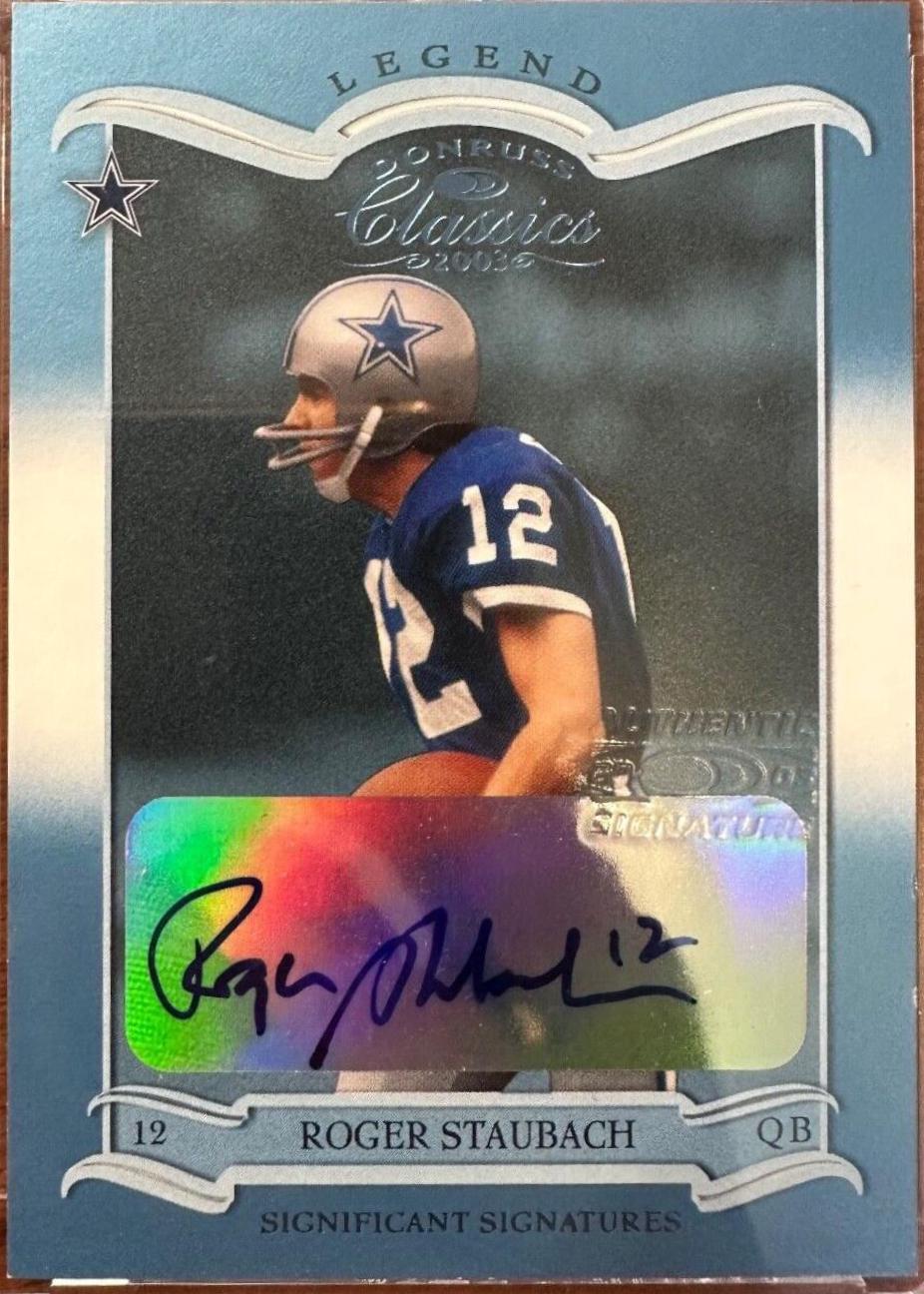 Roger Staubach [Significant Signatures] #143 Football Cards 2003 Panini Donruss Classics