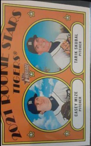 Casey Mize, Tarik Skubal #253 Baseball Cards 2021 Topps Heritage