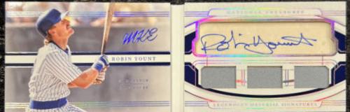 Robin Yount [Gold] #TMS-RY Baseball Cards 2022 Panini National Treasures Material Signatures