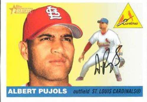 Albert Pujols [Old Cardinals Logo] #200 Baseball Cards 2004 Topps Heritage