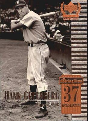 Hank Greenberg #37 Baseball Cards 1999 Upper Deck Century Legends