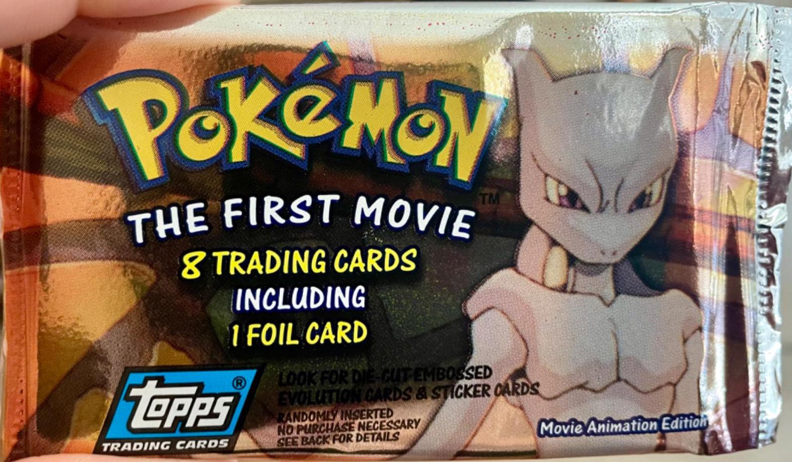 First Movie Booster Pack Pokemon 1999 Topps Movie