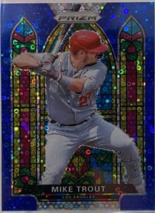 Mike Trout [Blue Donut Prizm] #SG-1 Baseball Cards 2021 Panini Prizm Stained Glass