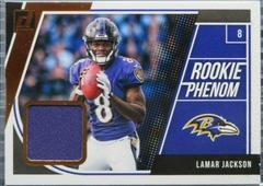 Lamar Jackson #17 Football Cards 2018 Donruss Rookie Phenom Jersey Prices