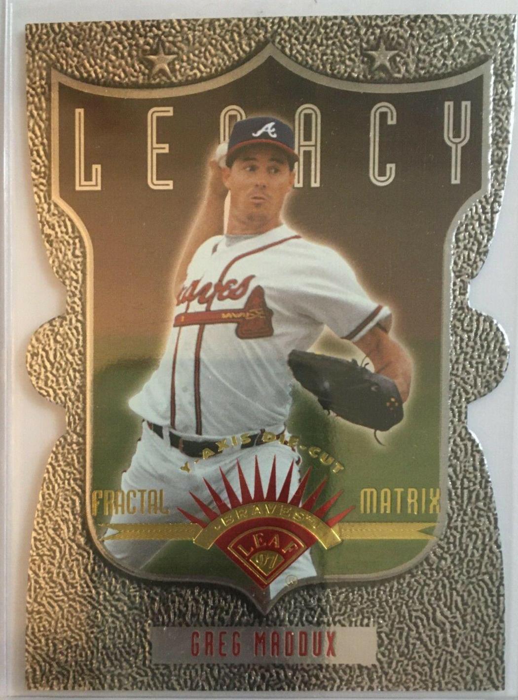 Greg Maddux [Die Cut] #351 Baseball Cards 1997 Leaf Fractal Matrix