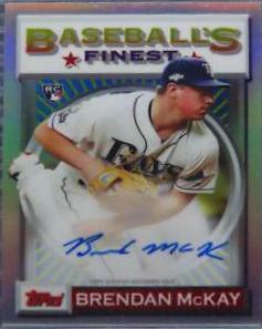 Brendan McKay [Refractor] #BM Baseball Cards 2020 Topps Finest Flashbacks Autographs