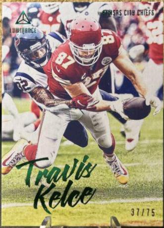 Travis Kelce [Green] #3 Football Cards 2020 Panini Luminance