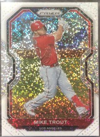 Mike Trout [White Sparkle Prizm] #173 Baseball Cards 2021 Panini Prizm