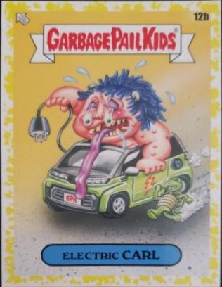 Electric CARL [Yellow] #12b Garbage Pail Kids 35th Anniversary