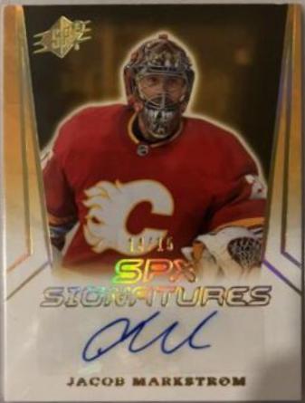 Jacob Markstrom [Gold] #SPX-JM Hockey Cards 2021 SPx Signatures