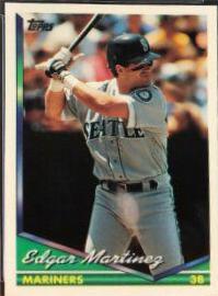 Edgar Martinez #195 Baseball Cards 1994 Topps Bilingual