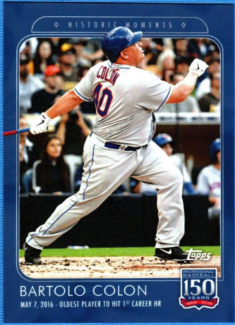 Bartolo Colon #68 Baseball Cards 2019 Topps 150 Years of Baseball