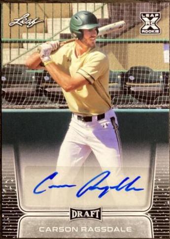 Carson Ragsdale [Retail] #BA-CR2 Baseball Cards 2020 Leaf Draft Autographs