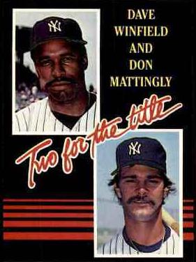 Two cheapest 1985 Two For The Title Baseball Cards (one is error with yellow letters the