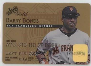 Barry Bonds [Gold] #7 Baseball Cards 1995 Studio