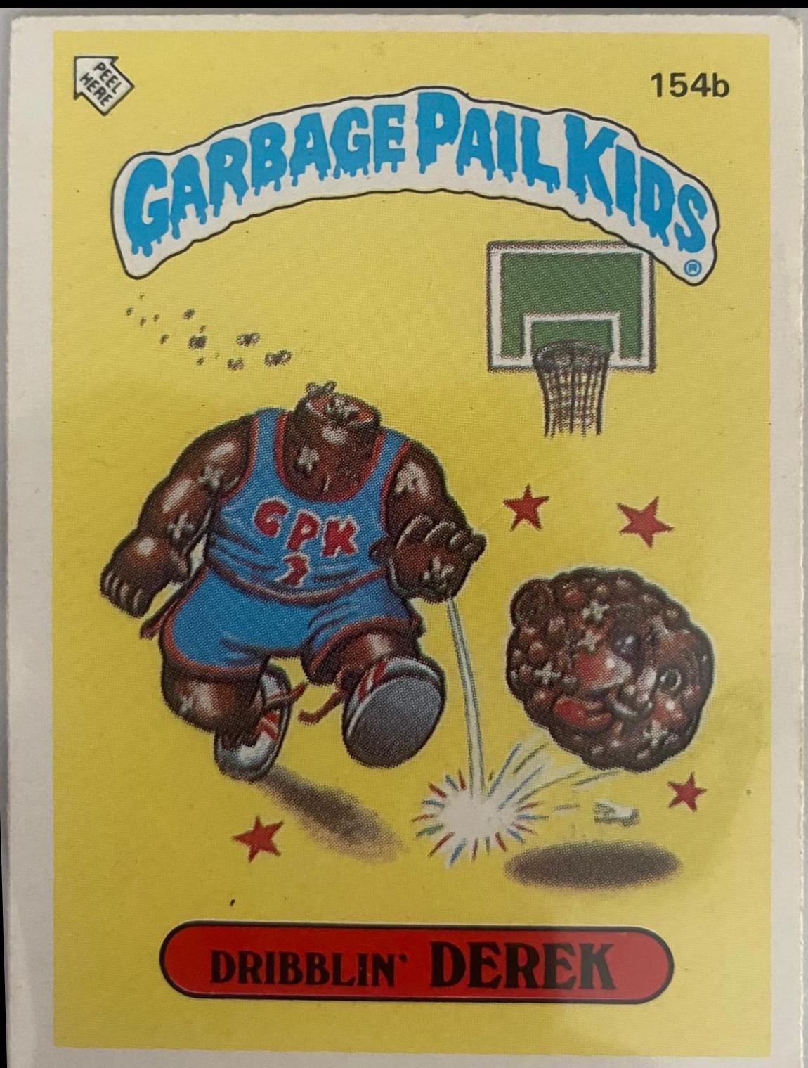 Dribblin Derek #154B Garbage Pail Kids 1986 Mini