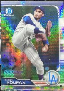 Sandy Koufax #BNR-SK Baseball Cards 2019 Bowman Chrome National Convention