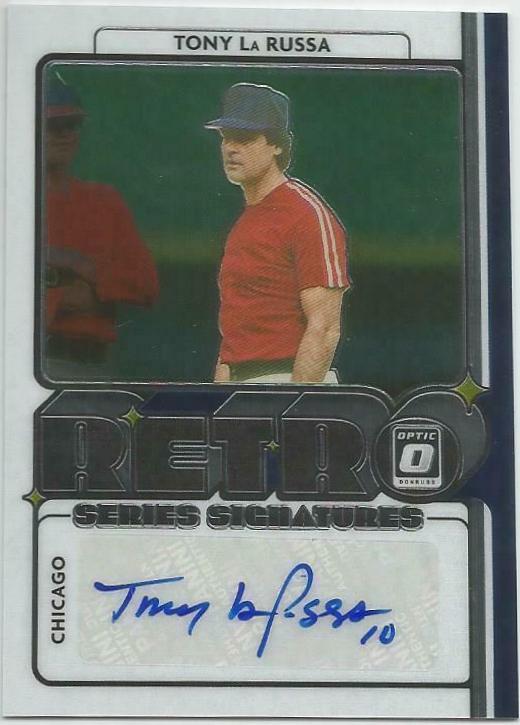 Tony La Russa #RET-TL Baseball Cards 2021 Panini Donruss Optic Retro Signature Series