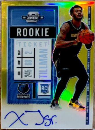 Xavier Tillman [Autograph Gold] #103V Basketball Cards 2020 Panini Contenders Optic