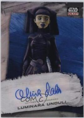 Olivia d'Abo [Blue Refractor] #GA-ODA Star Wars 2022 Topps Galaxy Chrome Autograph