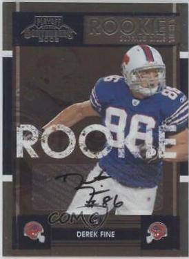 Derek Fine [Autograph] #205 Football Cards 2008 Playoff Contenders