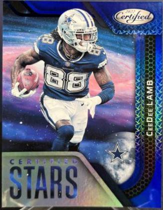 CeeDee Lamb [Blue] #CS-25 Football Cards 2022 Panini Certified Stars