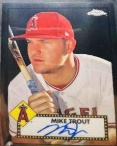 Mike Trout [Black Refractor] #PA-MTR Baseball Cards 2021 Topps Chrome Platinum Anniversary Autographs