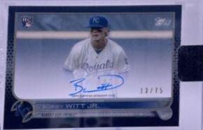 Bobby Witt Jr. [Black] #CAA-BW Baseball Cards 2022 Topps Clearly Authentic Autographs