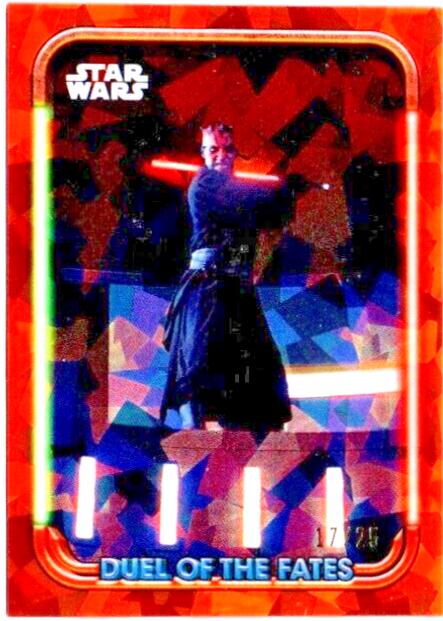 The Intimidating Darth Maul [Orange] #DF-9 Star Wars 2024 Topps Chrome Sapphire Duel of the Fates