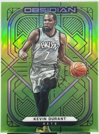 Kevin Durant [Green Flood] #1 Basketball Cards 2020 Panini Obsidian