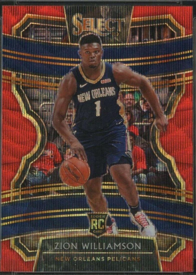 Zion Williamson [Red Wave] #1 Basketball Cards 2019 Panini Select