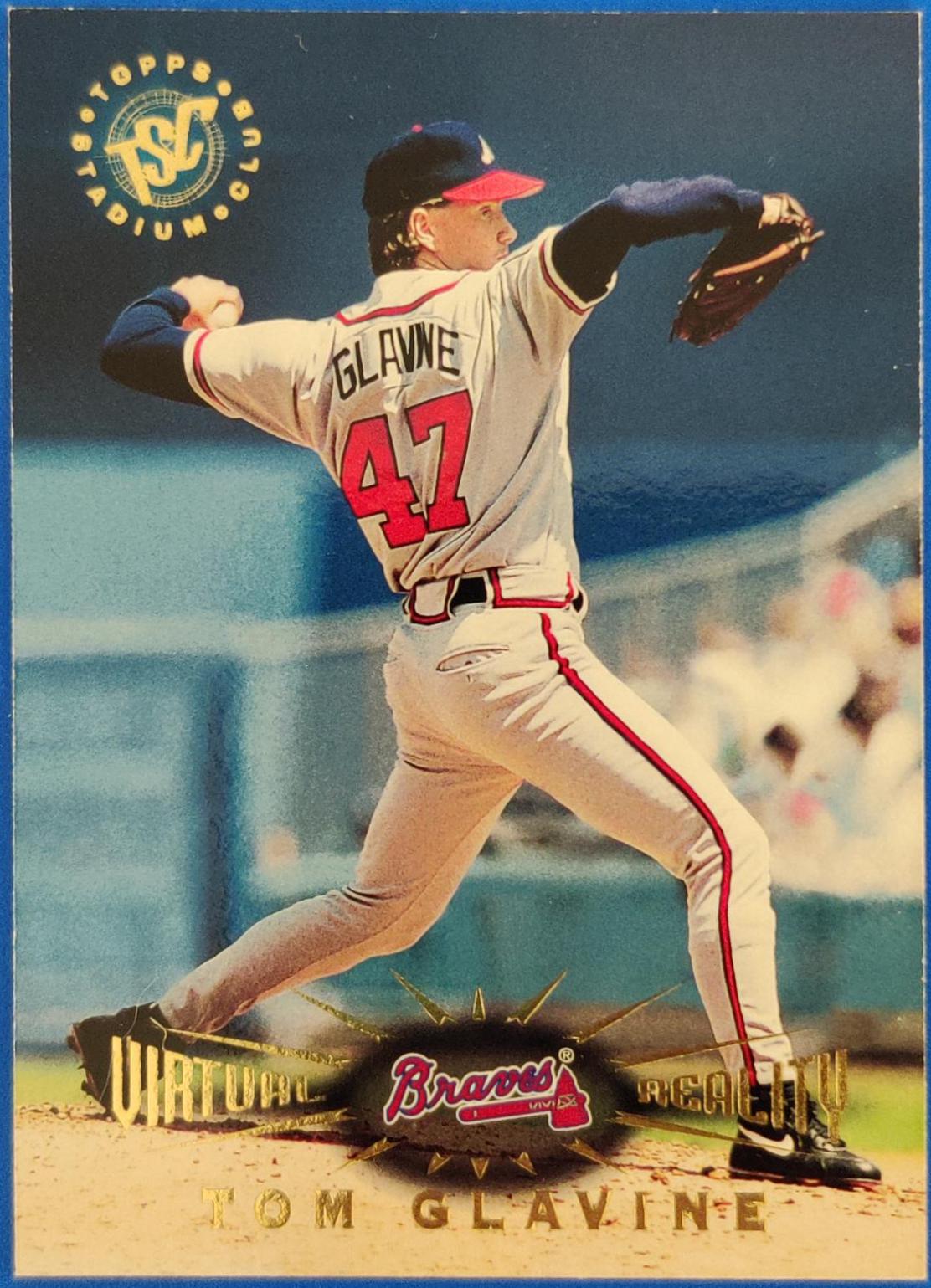 Tom Glavine #93 Baseball Cards 1995 Stadium Club Virtual Reality