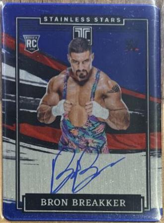 Bron Breakker [Blue] #SS-BBK Wrestling Cards 2022 Panini Impeccable WWE Stainless Stars Autographs