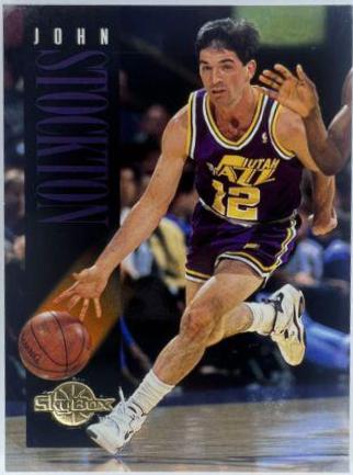 John Stockton #168 Basketball Cards 1994 SkyBox Premium