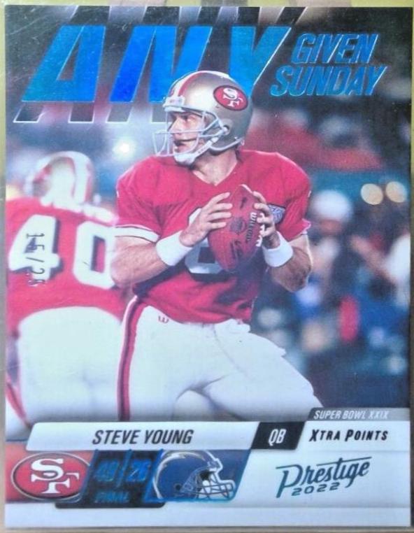 Steve Young [Platinum] #8 Football Cards 2022 Panini Prestige Any Given Sunday