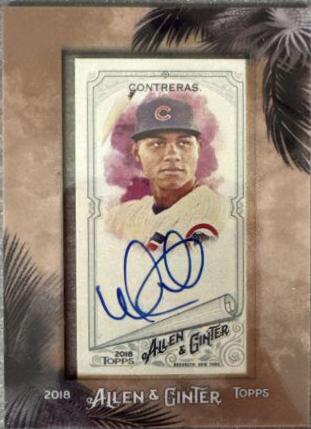 Willson Contreras #MA-WO Baseball Cards 2018 Topps Allen & Ginter Framed Mini Autographs