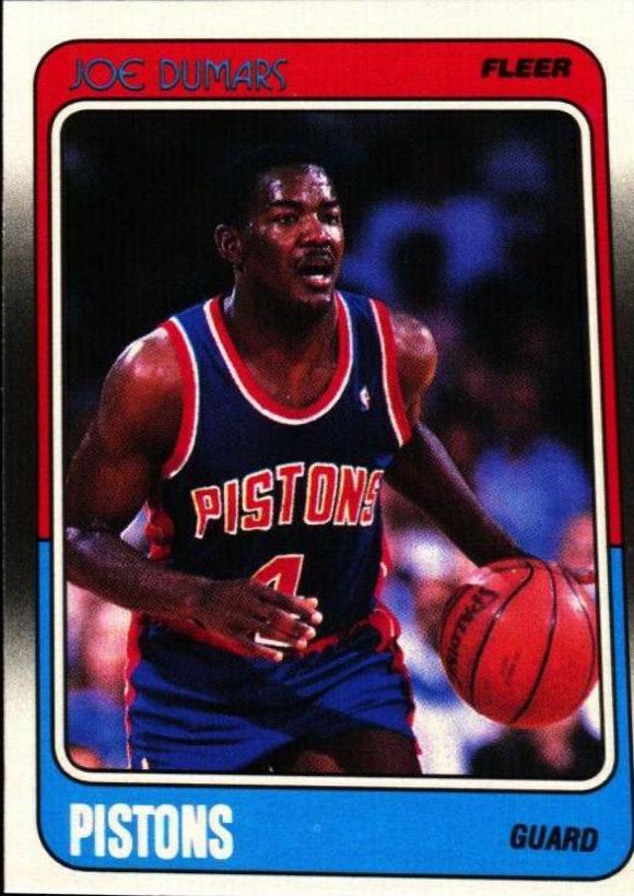 Joe Dumars #40 Basketball Cards 1988 Fleer