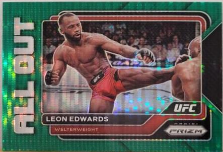 Leon Edwards [Green Pulsar] #22 Ufc Cards 2023 Panini Prizm UFC All Out