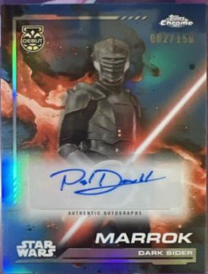 Paul Darnell as Marrok [Skywalker Blue Refractor] #AU-PD Star Wars 2024 Topps Chrome Autograph