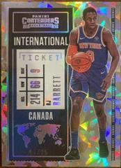 RJ Barrett [Cracked Ice] #7 Basketball Cards 2021 Panini Contenders International Ticket Prices