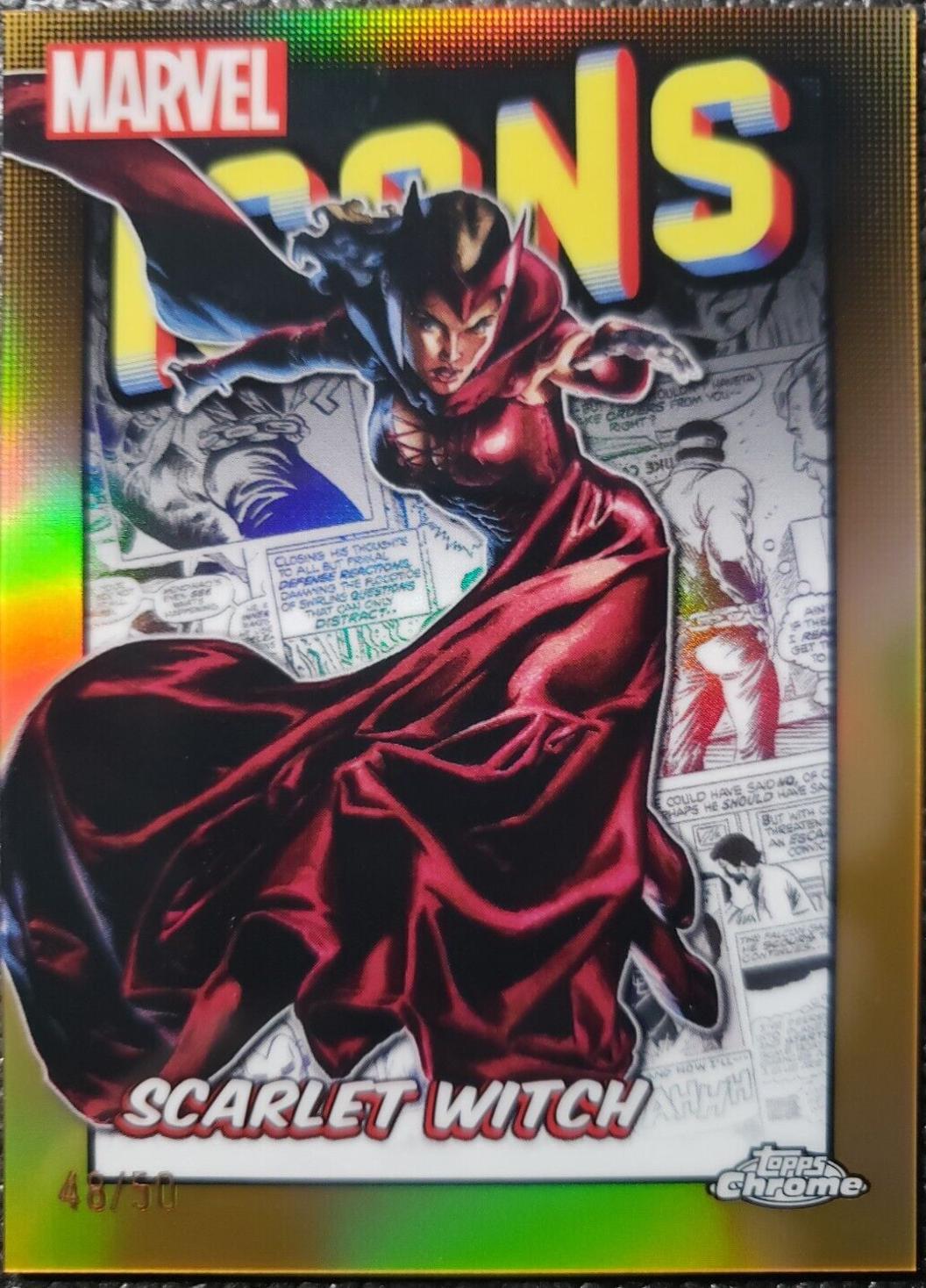 Scarlet Witch [Gold Refractor] #MI-4 Marvel 2024 Topps Chrome Icons