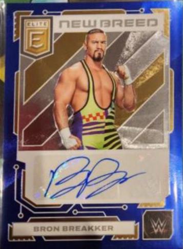 Bron Breakker [Blue] #9 Wrestling Cards 2023 Donruss Elite WWE New Breed Autograph