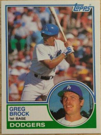 Greg Brock #14T Baseball Cards 1983 Topps Traded