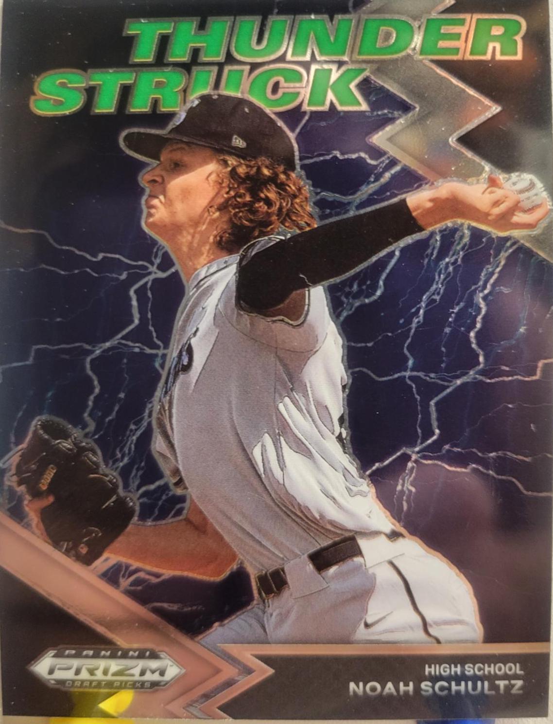 Noah Schultz [Silver] #TH-NS Baseball Cards 2022 Panini Prizm Draft Picks Thunderstruck