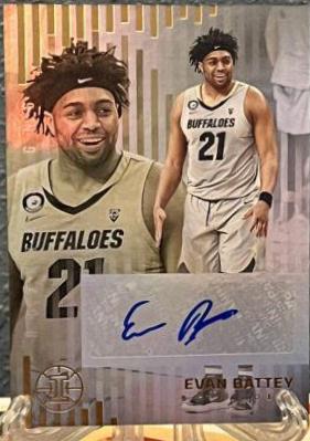 Evan Battey #RS-EBA Basketball Cards 2022 Panini Chronicles Draft Picks Illusions Rookie Signs