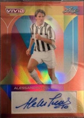 Alessandro Del Piero [Orange] #BA-AD1 Soccer Cards 2022 Leaf Vivid Autographs