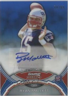 Ryan Mallett [Blue Refractor] #BSARM Football Cards 2011 Bowman Sterling Autograph